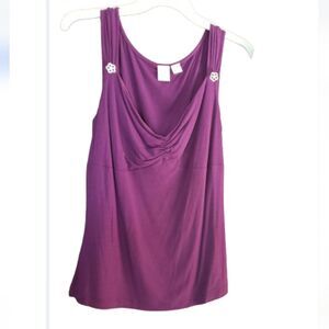 Womens Purple Blouse Tank top, Medium, Apt9